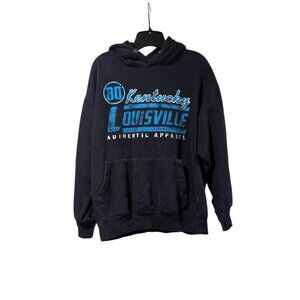 Life Authentic Apparel Navy Blue Louisville Kentucky Pocketed Hoodie Sz L